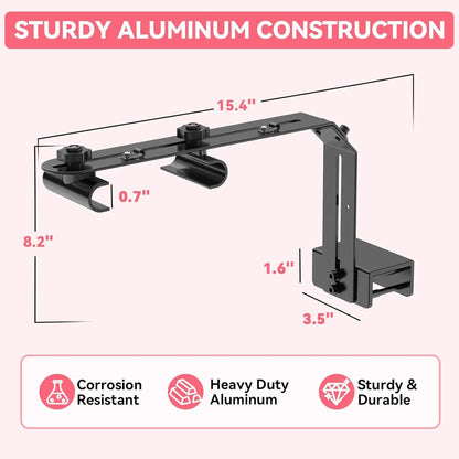 Hygger Universal Aquarium Light Riser - Adjustable Arm Mounting Bracket with Corrosion-Resistant Aluminum Support