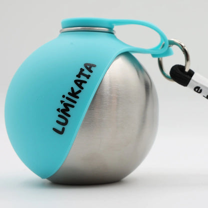 Lumikata 2-in-1 Portable Dog Water Bottle and Bowl - 10oz Stainless Steel Leak-Proof Tumbler for Outdoor Activities